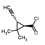 CAS 登录号：77789-81-2， (1R,3S)-3-乙炔基-2,2-二甲基环丙烷甲酰氯