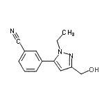 CAS#: 777952-88-2， 3-[1-Ethyl-3-(hydroxymethyl)-1H-pyrazol-5-yl]benzonitrile
