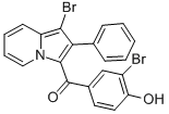 CAS 登录号：77832-81-6， (3-溴-4-羟基苯基)-(1-溴-2-苯基吲嗪-3-基)甲酮