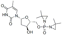 CAS 登录号：77887-10-6， 1-[5-[二(2,2-二甲基氮丙啶-1-基)磷酰基氧基甲基]-4-羟基四氢呋喃-2-基]-5-甲基嘧啶-2,4-二酮