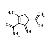 CAS 登录号：779269-60-2， 4-(1-羟基乙烯基)-5-亚氨基-2-甲基-1-环戊烯-1-甲酰胺
