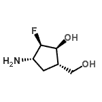 CAS 登录号：779286-29-2， (1S,2R,3S,5S)-3-氨基-2-氟-5-(羟基甲基)环戊醇