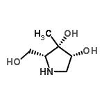 CAS 登录号：779308-12-2， (2R,3S,4R)-2-(羟基甲基)-3-甲基-3,4-吡咯烷二醇