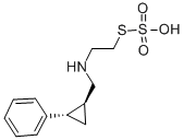 CAS 登录号：78128-72-0， [(1R,2R)-2-[(2-磺基硫基乙基氨基)甲基]环丙基]苯