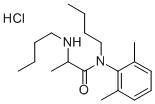 CAS 登录号：78218-43-6， N-丁基-2-丁基氨基-N-(2,6-二甲基苯基)丙酰胺盐酸盐