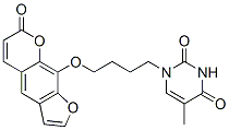 CAS 登录号：78497-53-7， 5-甲基-1-[4-[(7-氧代-7H-呋喃并[3,2-g][1]苯并吡喃-9-基)氧基]丁基]-2,4(1H,3H)-嘧啶二酮