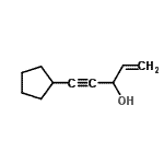 CAS 登录号：78629-25-1， 5-环戊基-1-戊烯-4-炔-3-醇