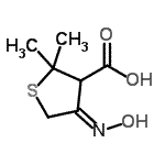 CAS 登录号：78648-42-7， (4E)-4-(羟基亚胺)-2,2-二甲基四氢-3-噻吩羧酸