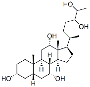 CAS 登录号：78648-95-0， (3R,5S,7R,8R,9S,10S,12S,13R,14S,17S)-17-[(2R)-5,6-二羟基庚烷-2-基]-10,13-二甲基-2,3,4,5,6,7,8,9,11,12,14,15,16,17-十四氢-1H-环戊并[a]菲-3,7,12-三醇