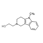 CAS 登录号：786590-25-8， 2-(5-甲基-1,3,4,5-四氢-2H-吡啶并[4,3-b]吲哚-2-基)乙醇
