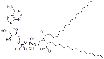 CAS 登录号：78679-20-6， [(2R)-3-[[[(2R,3S,4S,5R)-5-(4-氨基吡咯并[3,2-e]嘧啶-7-基)-3,4-二羟基四氢呋喃-2-基]甲氧基-羟基磷酰]氧基-羟基磷酰]氧基-2-棕榈酰氧基丙基]十六烷酸酯