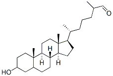 CAS 登录号：78801-18-0， (6R)-6-[(3R,5R,8R,9S,10S,13R,14S,17R)-3-羟基-10,13-二甲基-2,3,4,5,6,7,8,9,11,12,14,15,16,17-十四氢-1H-环戊并[a]菲-17-基]-2-甲基庚醛