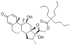CAS 登录号：78901-95-8， [2-[(8S,9R,10S,11S,13S,14S,16R,17R)-9-氟-11,17-二羟基-10,13,16-三甲基-3-氧代-6,7,8,11,12,14,15,16-八氢环戊烯并[a]菲-17-基]-2-氧代乙基]2,2-二丁基己酸酯