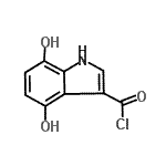 CAS 登录号：78942-72-0， 4,7-二羟基-1H-吲哚-3-甲酰氯