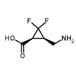 CAS 登录号：790182-47-7， (1S,3R)-3-(氨基甲基)-2,2-二氟环丙烷羧酸