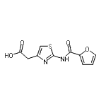 结构式 CAS# 790271-33-9, [2-(2-呋喃并基氨基)-1,3-噻唑-4-基]乙酸