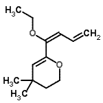 CAS 登录号：790661-94-8， 6-[(1E)-1-乙氧基-1,3-丁二烯-1-基]-4,4-二甲基-3,4-二氢-2H-吡喃