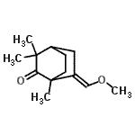 CAS 登录号：791067-75-9， (6E)-6-(甲氧基亚甲基)-1,3,3-三甲基双环[2.2.2]辛烷-2-酮