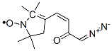 CAS 登录号：79114-73-1， (Z)-3-(4-重氮基-3-氧代-1-丁烯基)-2,5-二氢-2,2,5,5-四甲基-1H-吡咯-1-基氧基