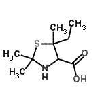 CAS 登录号：792843-10-8， 5-乙基-2,2,5-三甲基-1,3-噻唑烷-4-羧酸