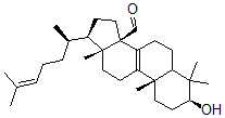 CAS 登录号：79294-83-0， (3S,10S,13R,14S,17R)-3-羟基-4,4,10,13-四甲基-17-[(2R)-6-甲基庚-5-烯-2-基]-2,3,5,6,7,11,12,15,16,17-十氢-1H-环戊并[a]菲-14-甲醛