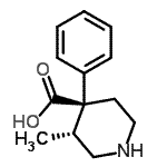 CAS 登录号：793621-70-2， (3R,4S)-3-甲基-4-苯基-4-哌啶羧酸