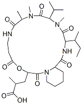 CAS 登录号：79385-98-1， 3-(16-丁烷-2-基-10,11,14-三甲基-2,5,9,12,15,18-六氧代-13-丙-2-基-4-氧杂-1,8,11,14,17-五氮杂双环[17.4.0]二十三烷-3-基)-2-甲基丙酸