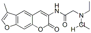 CAS 登录号：79418-49-8， 2-二乙基氨基-N-(3-甲基-7-氧代呋喃并[3,2-g]苯并吡喃-6-基)乙酰胺盐酸盐