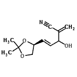 CAS 登录号：794527-75-6， (4E)-5-[(4S)-2,2-二甲基-1,3-二氧戊环-4-基]-3-羟基-2-亚甲基-4-戊烯腈