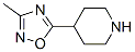 structure of CAS# 795310-41-7, 4-(3-Methyl-1,2,4-Oxadiazol-5-Yl)Piperidine;4-(3-METHYL-1,2,4-OXADIAZOL-5-YL)PIPERIDINE