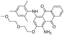CAS 登录号：79817-67-7， 1-氨基-2-[2-(2-甲氧基乙氧基)乙氧基]-4-[(2,4,6-三甲基苯基)氨基]蒽-9,10-二酮