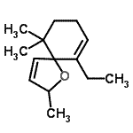 CAS 登录号：79893-63-3， 6-乙基-2,10,10-三甲基-1-氧杂螺[4.5]癸-3,6-二烯