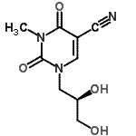CAS 登录号：799261-92-0， 1-[(2R)-2,3-二羟基丙基]-3-甲基-2,4-二氧代-1,2,3,4-四氢-5-嘧啶甲腈