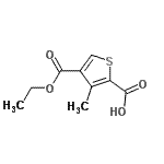 CAS 登录号：799283-87-7， 4-(乙氧羰基)-3-甲基-2-噻吩羧酸