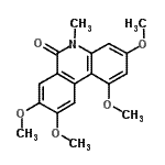 CAS 登录号：79966-82-8， 1,3,8,9-四甲氧基-5-甲基-6(5H)-菲啶酮