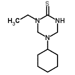 CAS 登录号：799778-65-7， 5-环己基-1-乙基-1,3,5-三嗪烷-2-硫酮