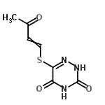 CAS 登录号：80037-01-0， 6-[(3-氧代-1-丁烯-1-基)硫基]-1,2,4-三嗪-3,5(2H,4H)-二酮