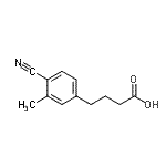 CAS 登录号：800395-57-7， 4-(4-氰基-3-甲基苯基)丁酸