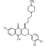 CAS 登录号：80108-14-1， (1E)-7-氯-3-(3,4-二氯苯基)-10-羟基-1-{[3-(4-甲基-1-哌嗪基)丙基]亚氨基}-1,3,4,10-四氢-9(2H)-吖啶酮