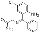 CAS 登录号：80222-81-7， (E)-2-(((2-氨基-5-氯苯基)苯基亚甲基)氨基)乙酰胺