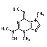 CAS 登录号：802310-01-6， (6Z)-N,N,3,7-四甲基-6-(甲基亚胺)-6,7-二氢-3H-嘌呤-2-胺