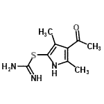 CAS 登录号：802317-12-0， 4-乙酰基-3,5-二甲基-1H-吡咯-2-基氨基硫代甲亚氨酸酯