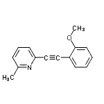 CAS 登录号：802619-63-2， 2-[(2-甲氧基苯基)乙炔基]-6-甲基吡啶