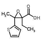 CAS 登录号：802837-91-8， 2-乙基-3-甲基-3-(2-噻吩基)-2-环氧乙烷羧酸