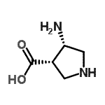 CAS 登录号：80546-89-0， (3S,4S)-4-氨基-3-吡咯烷羧酸