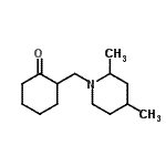 CAS 登录号：805945-08-8， 2-[(2,4-二甲基-1-哌啶基)甲基]环己酮