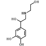 CAS 登录号：807284-07-7， 4-{1-羟基-2-[(2-羟基乙基)氨基]乙基}-1,2-苯二酚