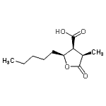 CAS 登录号：807346-05-0， (2S,3S,4R)-4-甲基-5-氧代-2-戊基四氢-3-呋喃羧酸