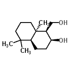 CAS 登录号：807360-95-8， (1S,2S,4aS,8aR)-1-(羟基甲基)-5,5,8a-三甲基癸氢-2-萘酚