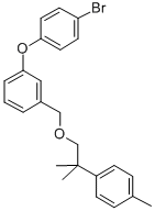 CAS 登录号:80843-85-2, 1-(4-溴苯氧基)-3-((2-(4-甲基苯基)-2-甲基丙氧基)甲基)苯